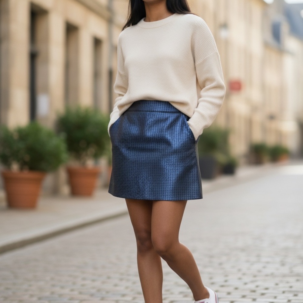 Charlotte Russe Navy Mini Skirt